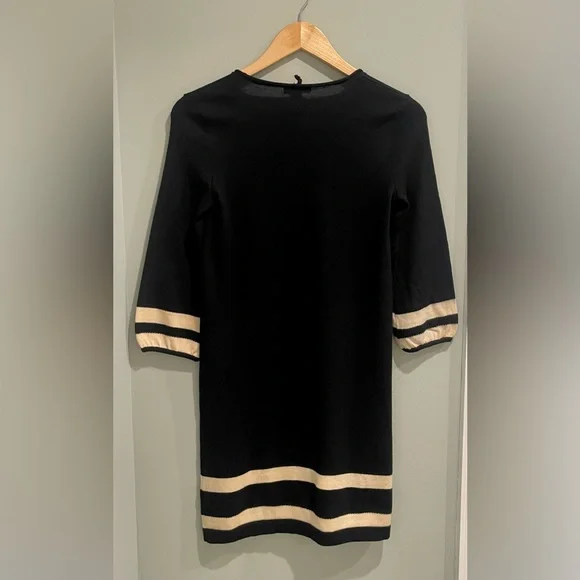 Lilly Pulitzer Black Connie Stripe Merino Wool Sweater Dress-Size XS - Picture 3 of 6
